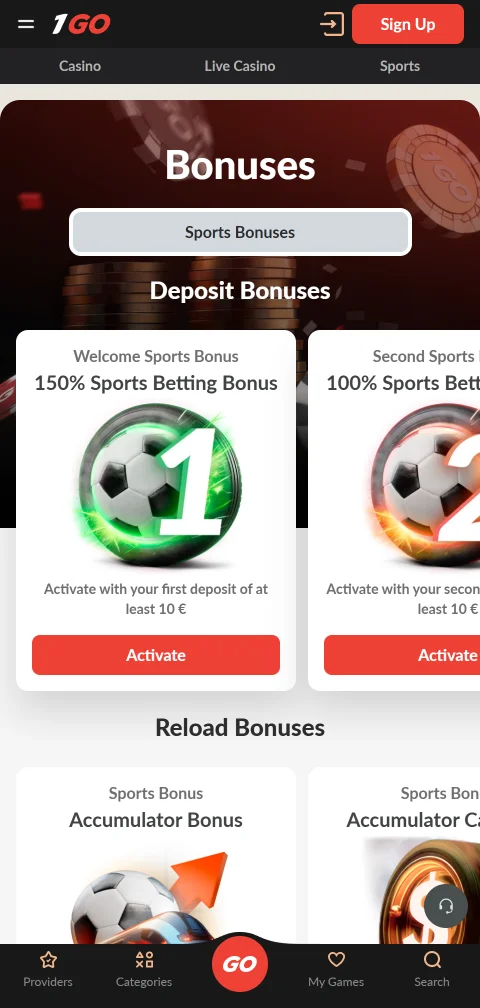 Kasse von 1Go Casino am Handy mit SEPA, Skrill und Krypto