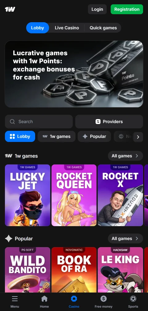 1win Casino mobil über Android-APK und iOS-Web-App ohne Store-Listung