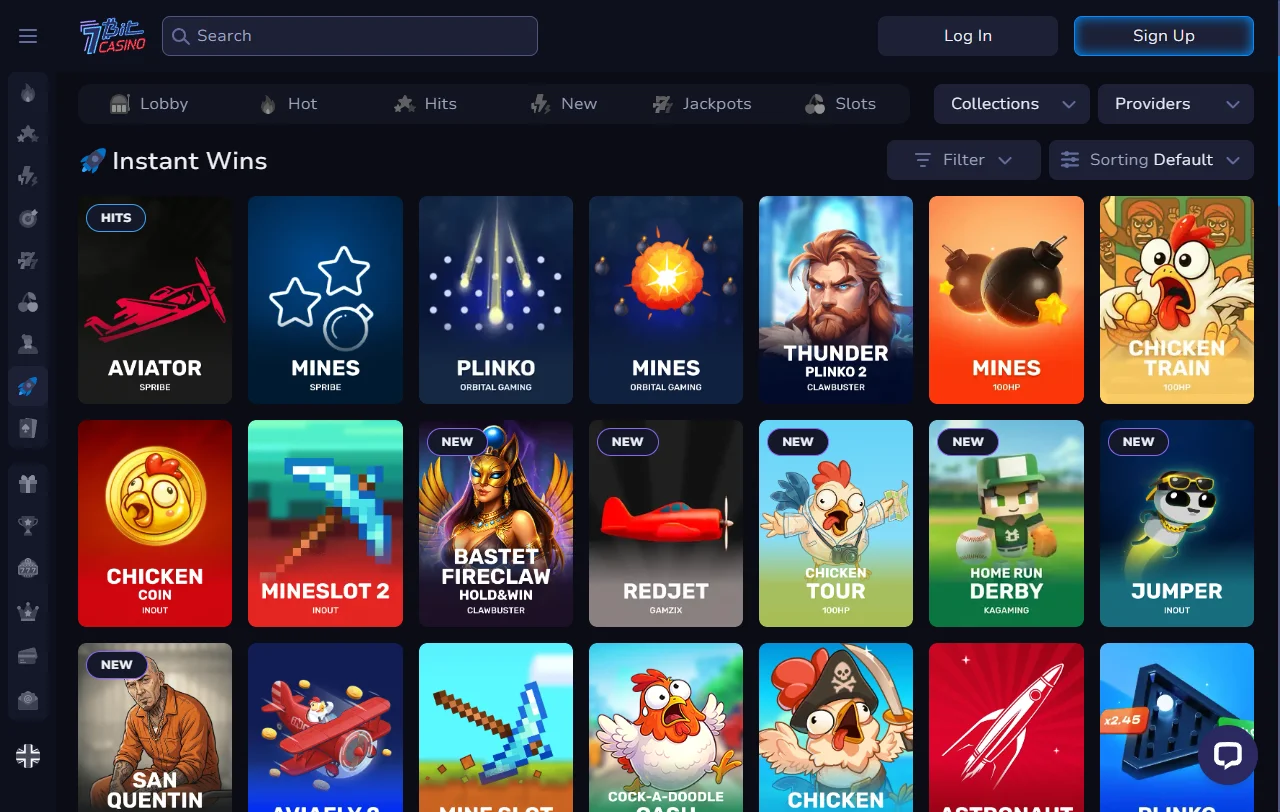 Spielangebot von 7Bit Casino mit Slots von Pragmatic Play und NetEnt