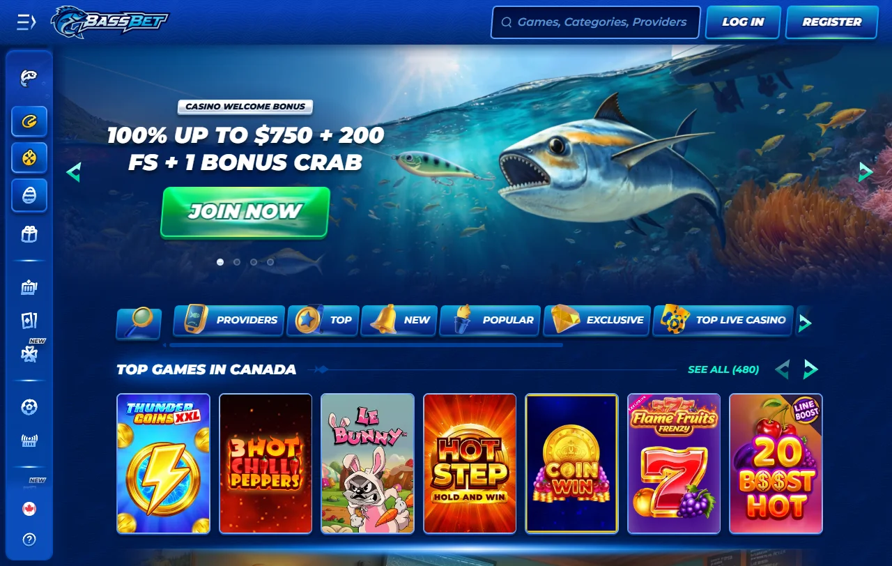 BassBet Casino im Überblick mit Casino, Live-Casino und Sportwetten auf einem Konto