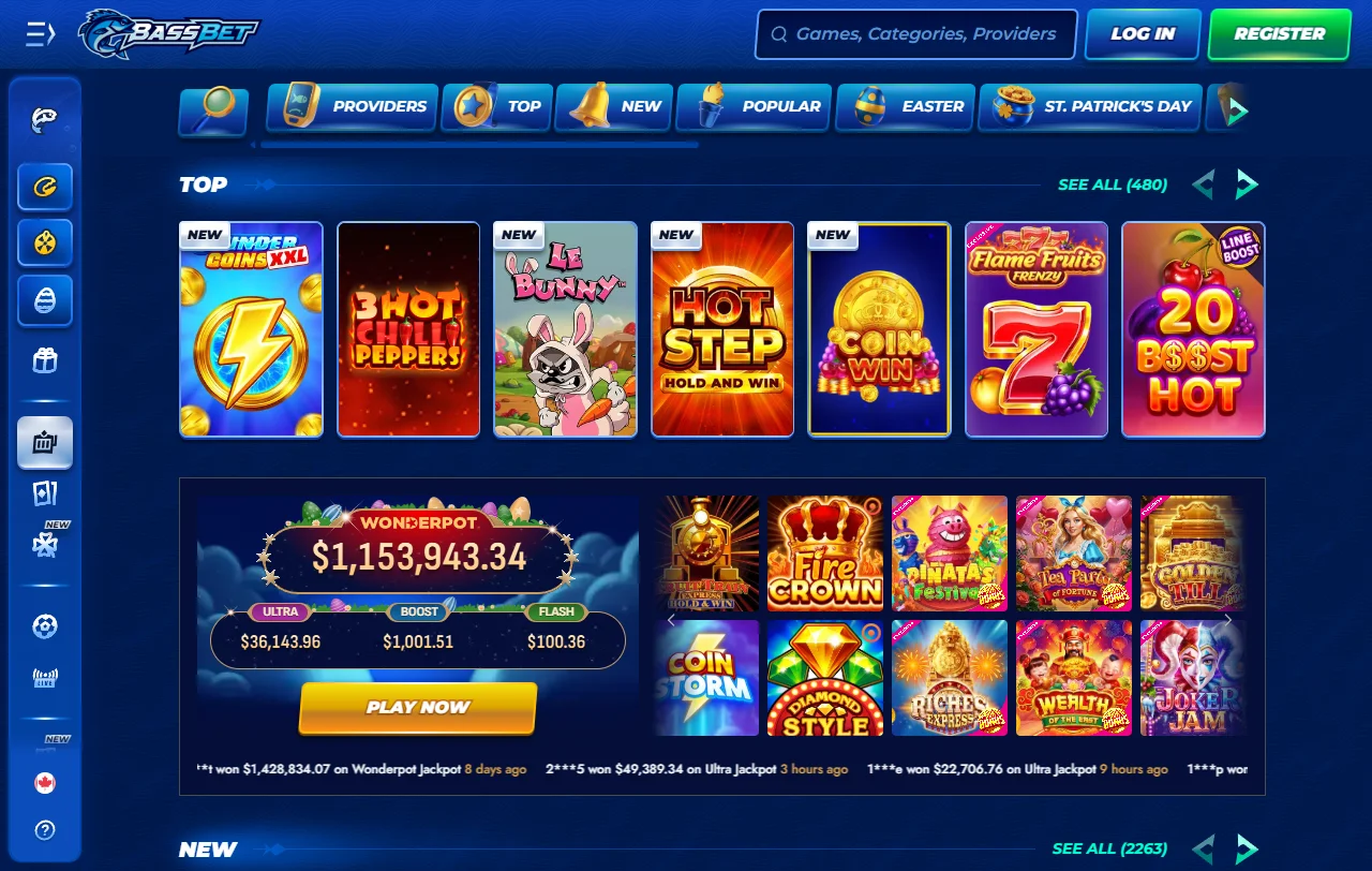 BassBet Casino Spielbibliothek mit Slots von Pragmatic Play, Play