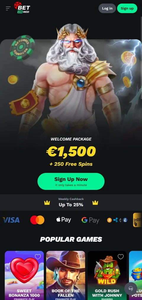 BetOnRed Casino mobile Browserversion mit Live-Tischen von Evolution am Smartphone