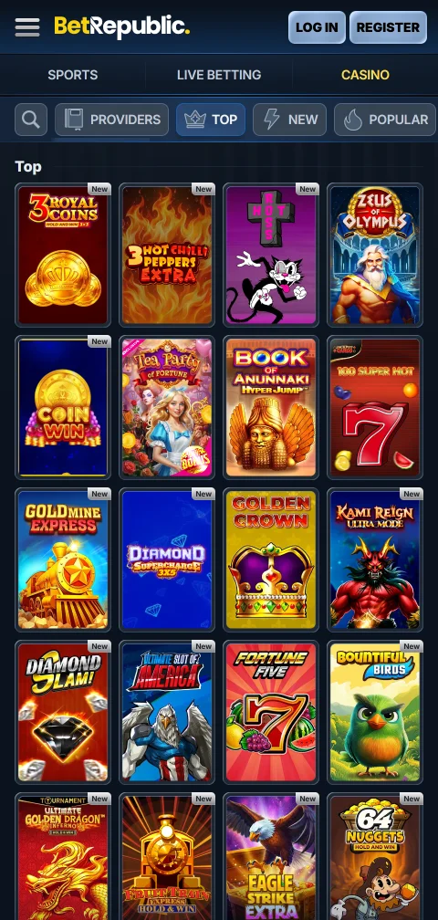 Kassa bei BetRepublic Casino mit Karten, E-Wallets und Kryptowährungen