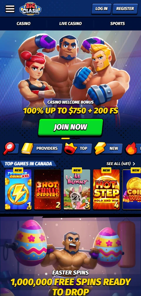 BigClash Casino im mobilen Browser auf dem Smartphone ohne eigene App