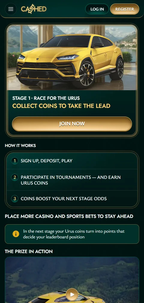 Lizenzangaben und Spielerschutz bei Cashed Casino im Footer der Seite