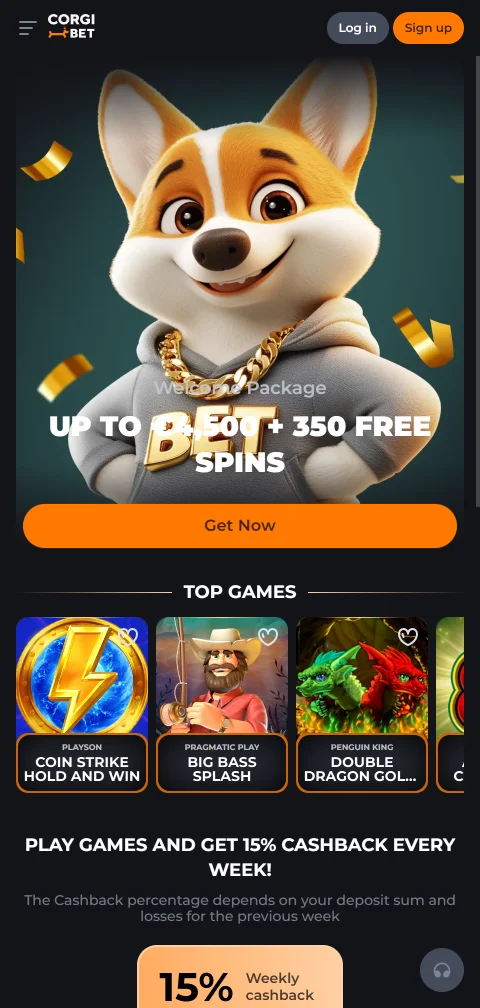 Corgibet Casino App für iOS und Android mit voller Spielbibliothek