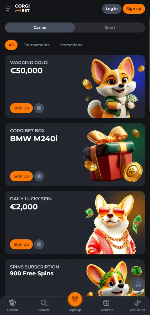 Corgibet Casino Lizenzangaben aus Anjouan und Spielerschutz-Limits im Konto