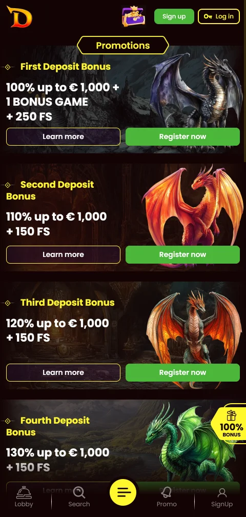 DragonSlots Kassa am Handy mit Karten, E-Wallets und Kryptowährungen