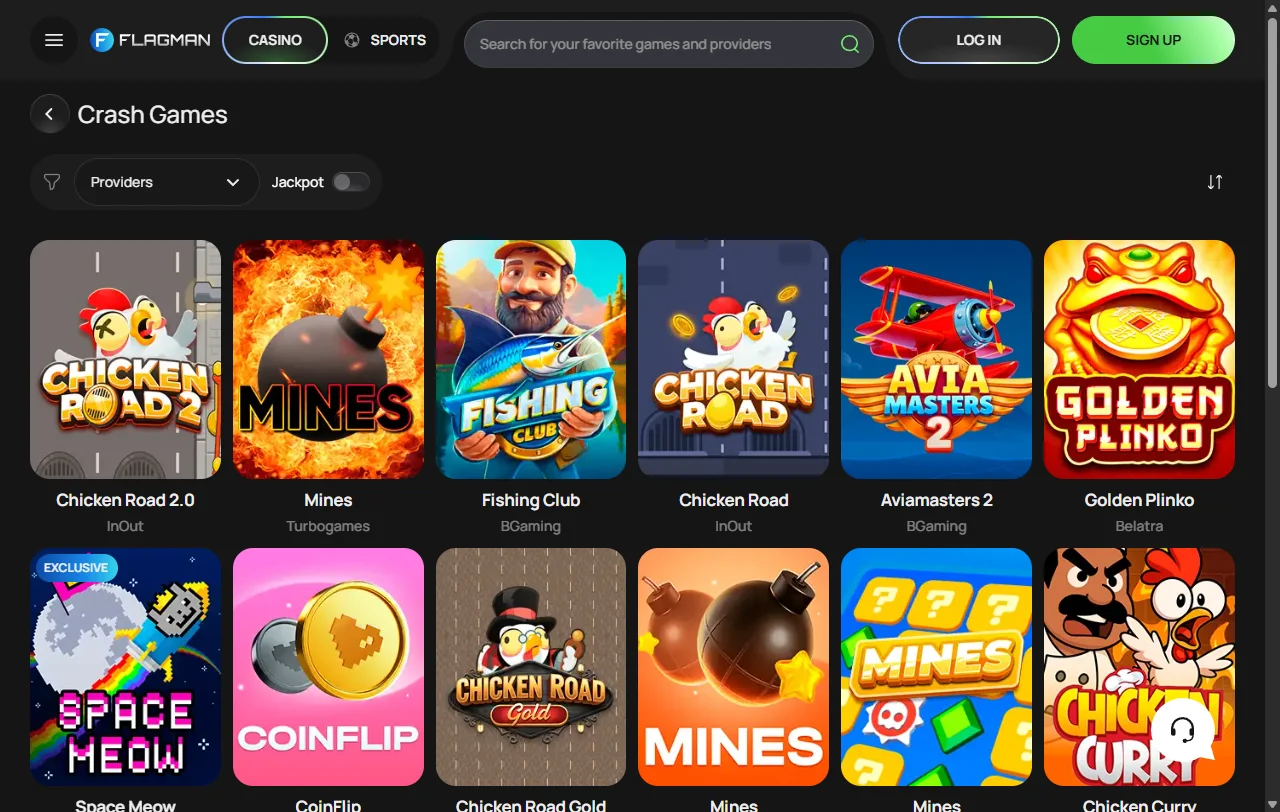 Willkommenspaket von Flagman Casino mit Bonus auf die erste Einzahlung