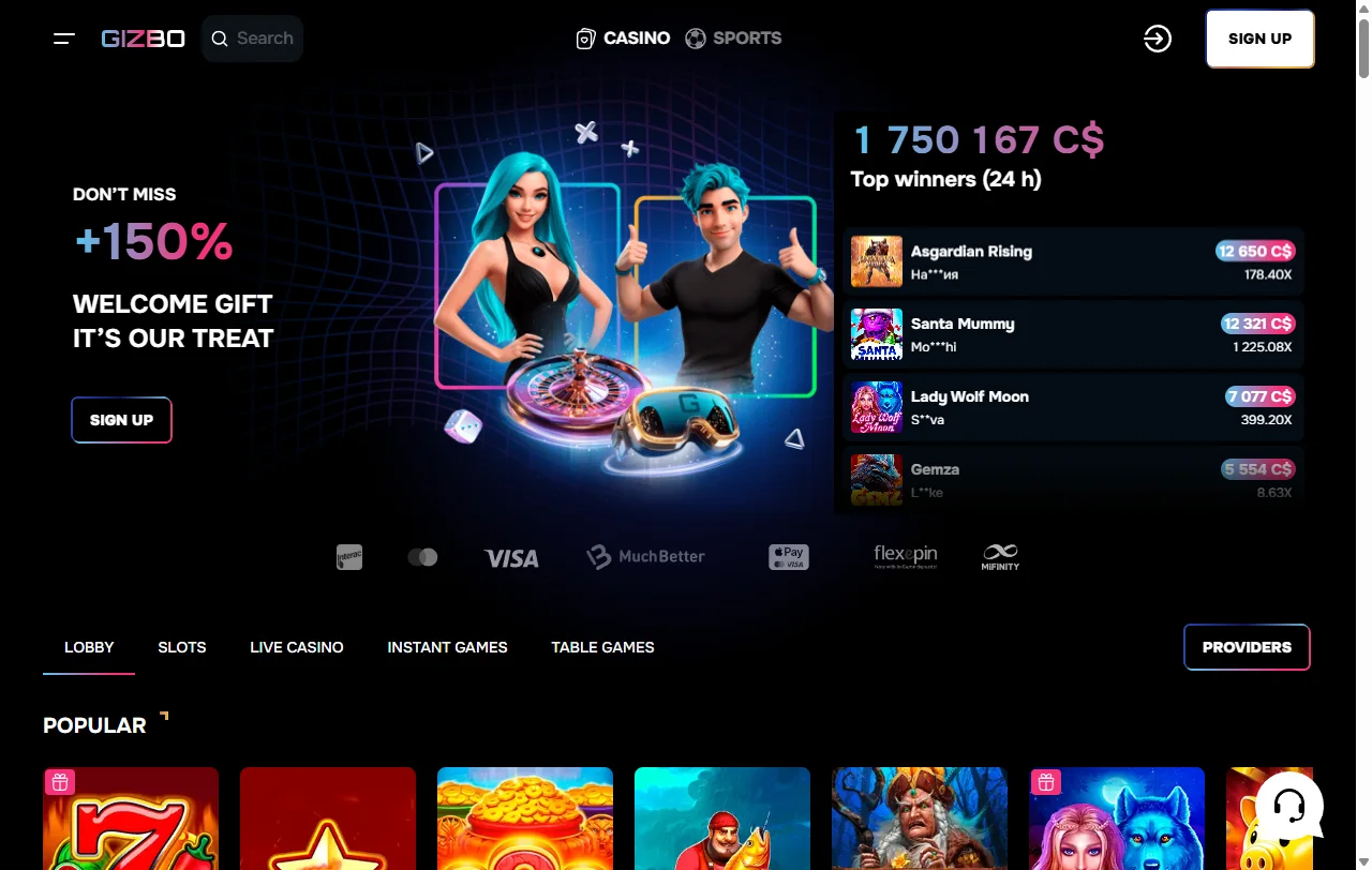 Gizbo Casino Überblick über Angebot, Betreiber und Zielmarkt Österreich