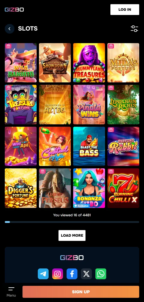 Gizbo Casino Lizenz aus Curaçao und Angaben zum Spielerschutz