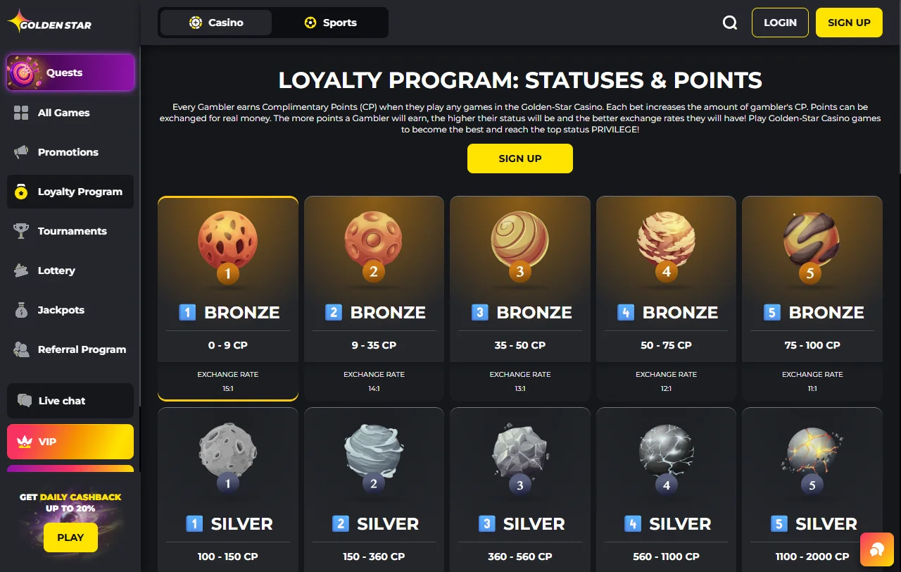 Golden Star Casino Willkommensbonus mit 300 Freispielen und Bonusbedingungen für Österreich