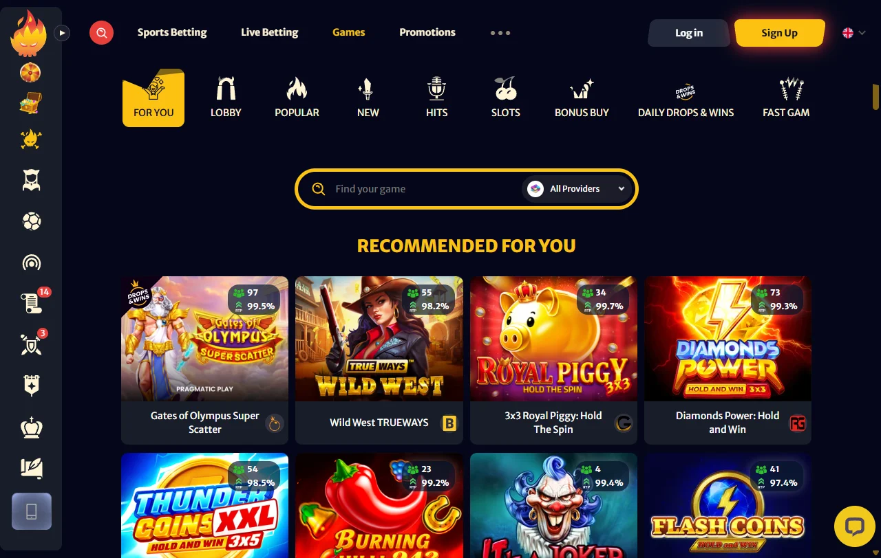 HellSpin Bonusbereich mit Willkommenspaket bis 400 € und Mittwochs-Reload