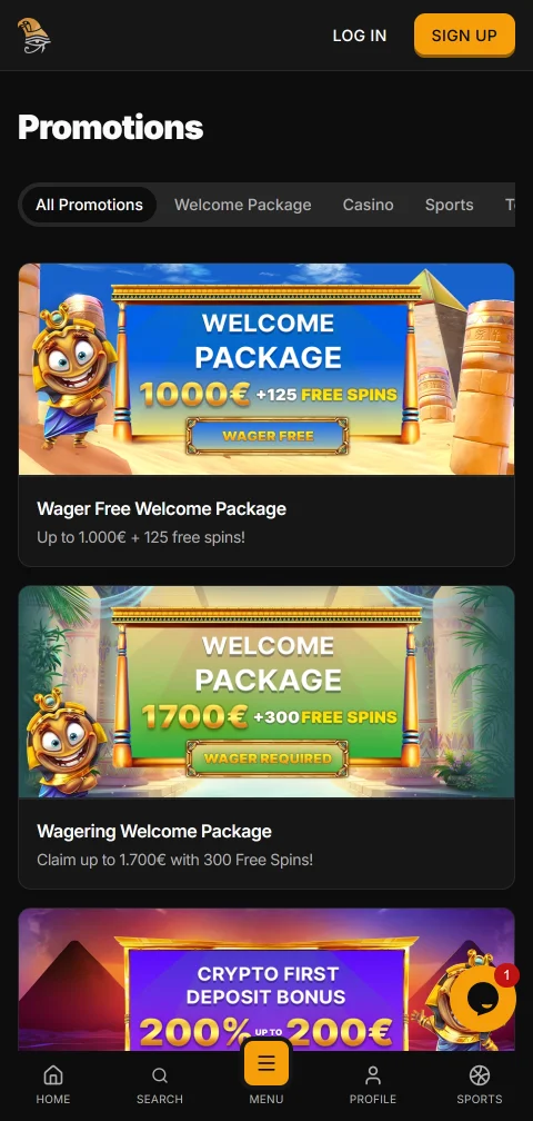 Lizenzangabe des Anjouan Gaming Board und Schutzwerkzeuge bei Horus Casino mobil