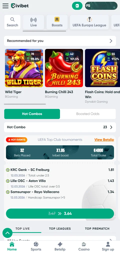 Ivibet Casino mobile Browser-Version auf dem Smartphone für Spieler aus Österreich