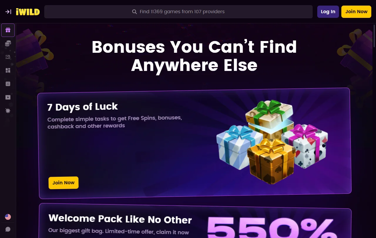 Willkommensbonus von iWild Casino mit 200 % bis 1.000 € und Freispielen