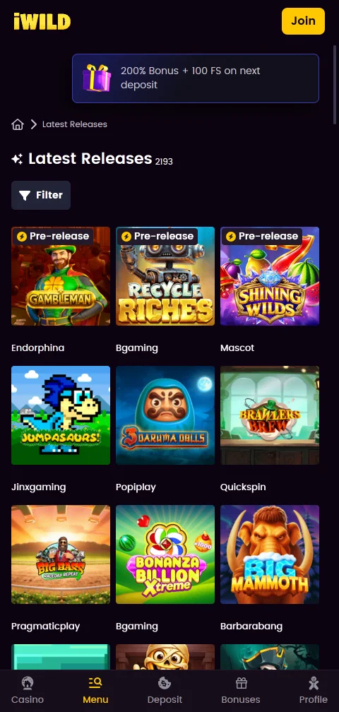 Kassa von iWild Casino mit Skrill, Neteller, MiFinity und Bitcoin