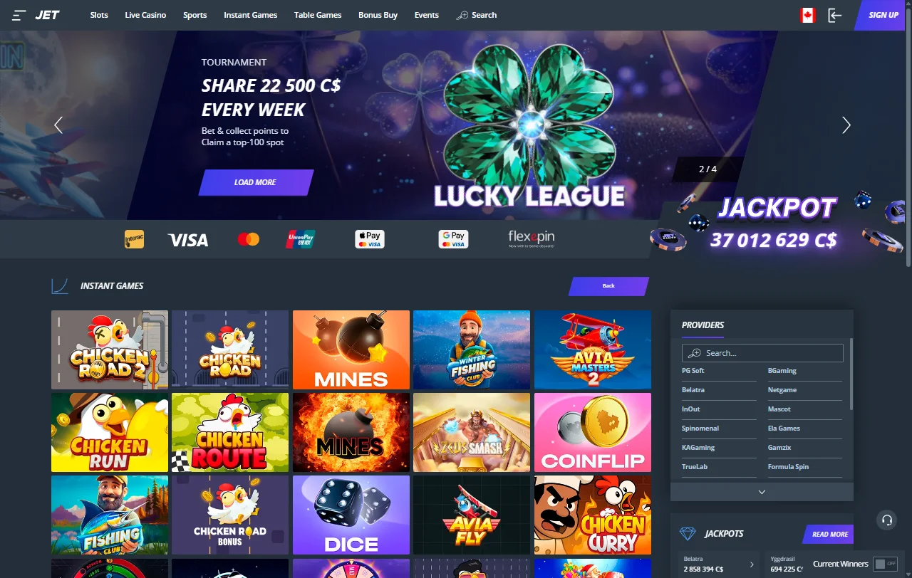 Jet Casino im Überblick: Curaçao-Anbieter der Galaktika N.V. für Spieler aus Österreich