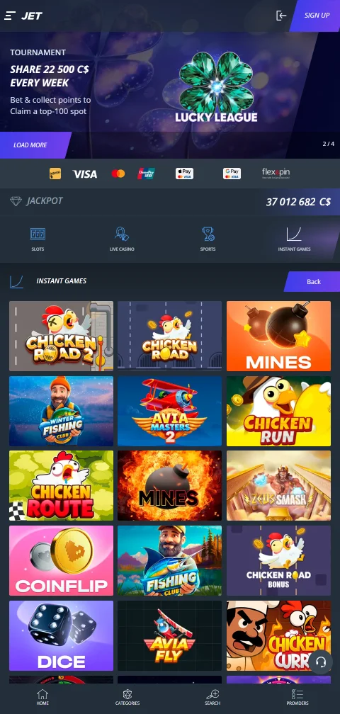 Jet Casino mobil im Browser mit Live Casino und Bonusaktivierung am Smartphone