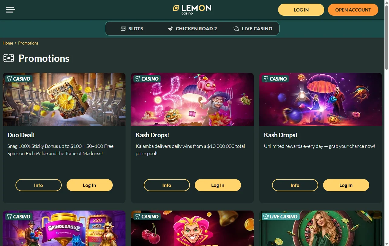 Willkommensbonus von Lemon Casino mit 100 % bis 300 € erklärt