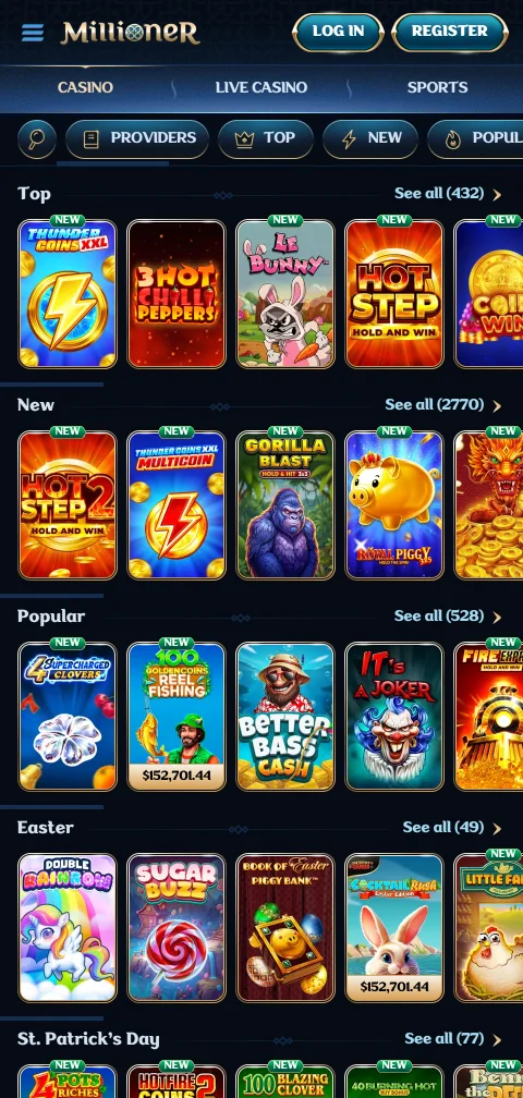 Zahlungsmethoden bei Millioner Casino mit Karten, E-Wallets, SEPA und Kryptowährungen