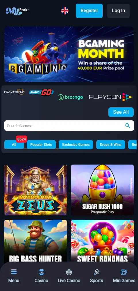 Kasse von MyStake Casino mit Krypto-Methoden und SEPA-Überweisung am Smartphone