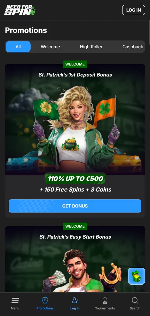 Need for Spin Lizenzangaben der Curaçao Gaming Authority und Zwei-Faktor-Schutz am Handy