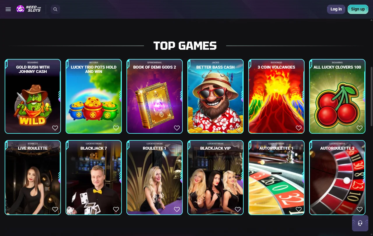 NeedForSlots Casino Willkommenspaket bis 1.500 € mit 250 Free Spins und Cashback