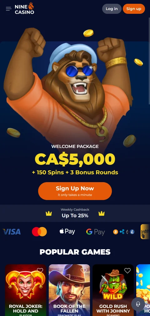 Nine Casino im mobilen Browser auf Android und iPhone ohne Store-App