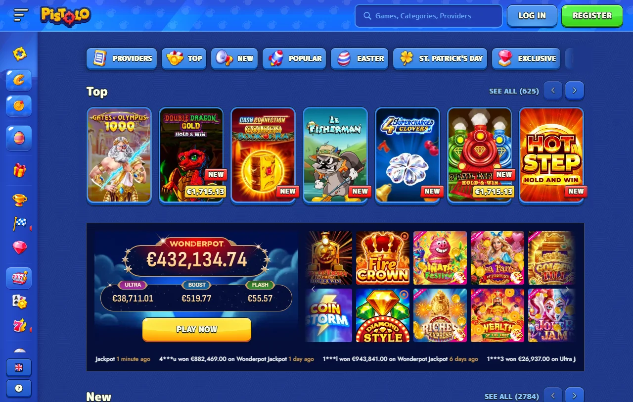 Willkommensbonus von Pistolo Casino mit 100 % bis 500 € und Freispielen