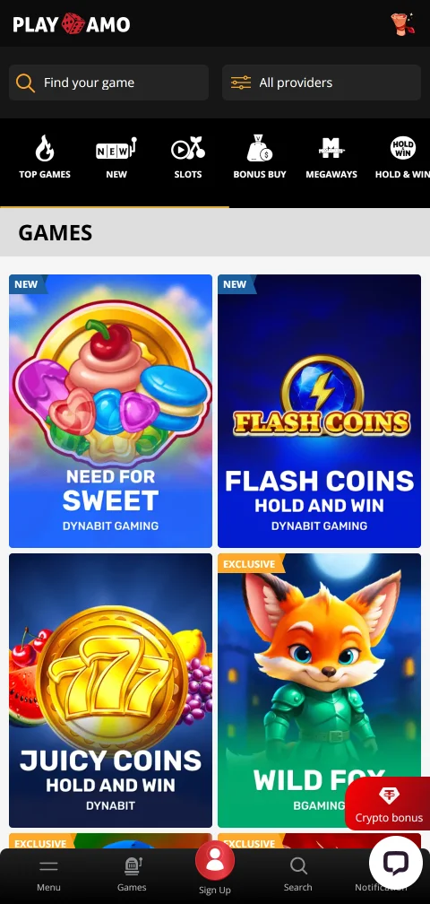 PlayAmo Casino als Progressive Web App auf iOS und Android