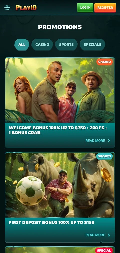 Playio Casino Kassa mit Visa, Mastercard, Jeton und Kryptowährungen am Handy