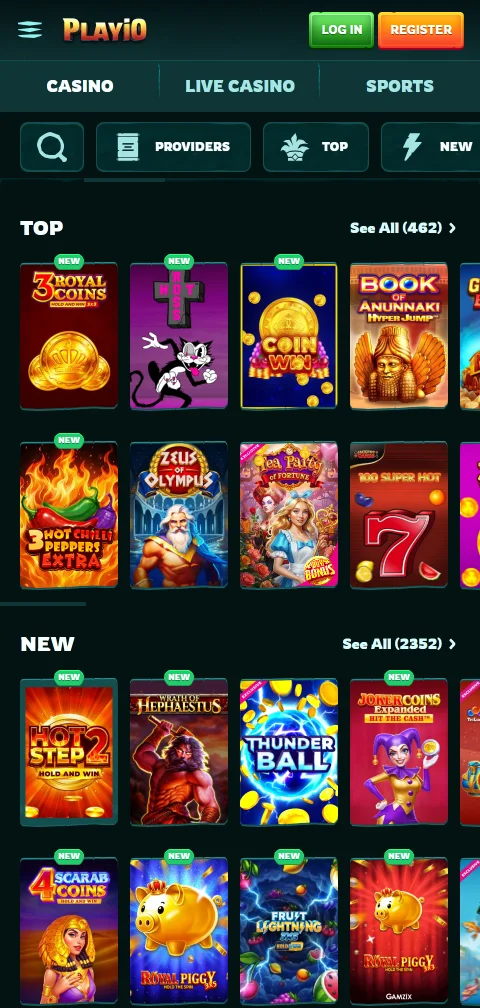 Playio Casino Lizenzangaben und Validierungssiegel im Footer der mobilen Website