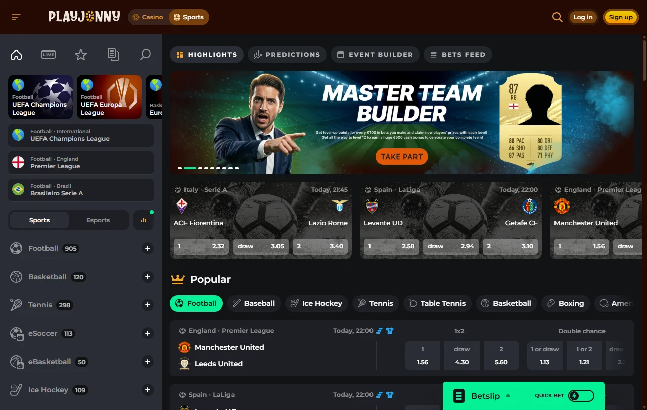 Willkommenspaket von PlayJonny mit bis zu 1.500 € und 250 Free Spins