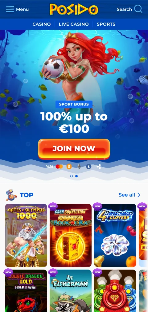 Posido Casino im mobilen Browser auf dem Smartphone ohne eigene App