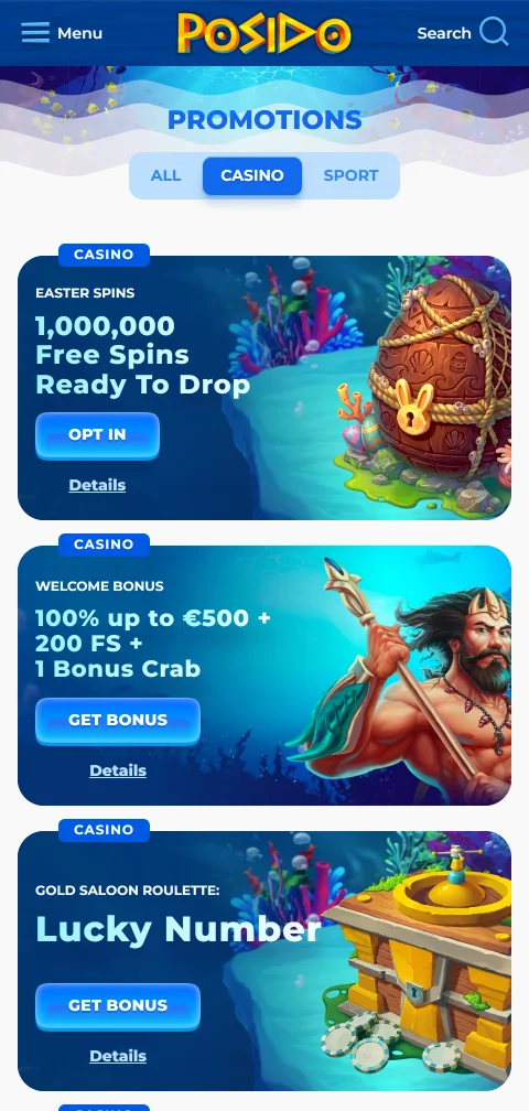 Lizenzangaben und Spielerschutz-Limits bei Posido Casino zur Anjouan-Lizenz