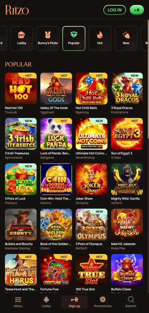 Kontoeinstellungen mit Realitätscheck bei Ritzo Casino auf dem Smartphone