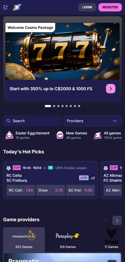 Rizzio Casino mobile Browser-Version auf dem Smartphone ohne native App