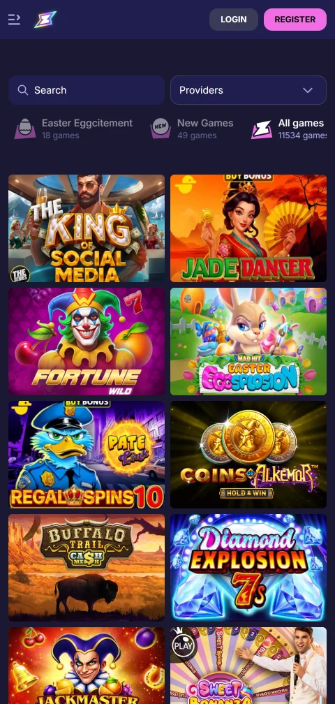 Kasse bei Rizzio Casino mit Bitcoin, MiFinity und Kartenzahlung in Euro