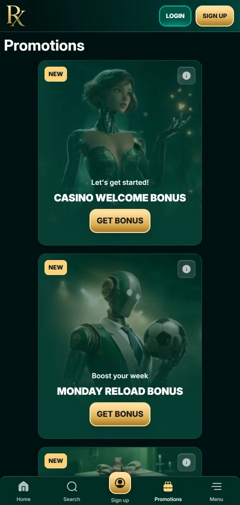 Kasse von RX Casino mobil mit Karten, E-Wallets und Kryptowährungen
