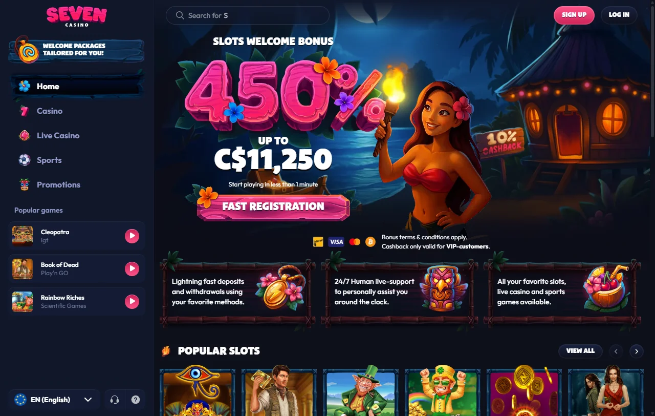 Seven Casino im Überblick: Plattform der Rabocse SRL mit Slots, Live-Tischen und Sportwetten