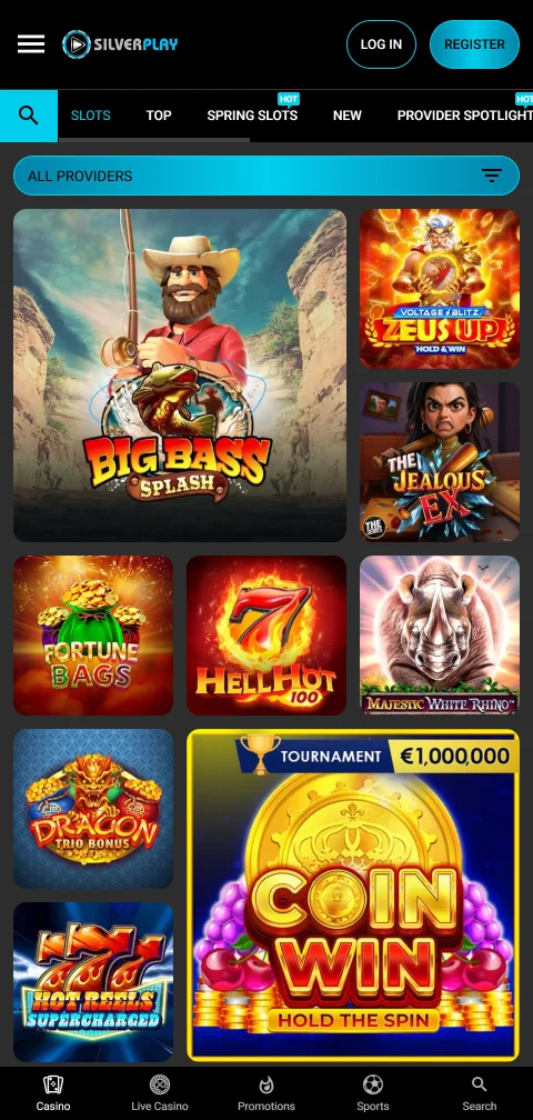 Kassenbereich von SilverPlay Casino mit Visa, Skrill, MiFinity und Krypto