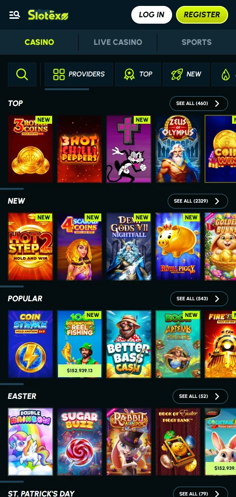 Kassenbereich von Slotexo Casino mit eps, Karten, E-Wallets und Kryptowährungen