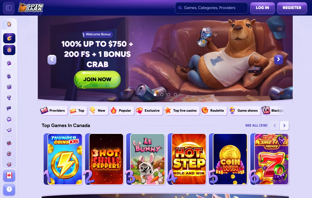 SpinBara Casino Überblick mit Lizenz aus Anjouan und Spielangebot für Österreich
