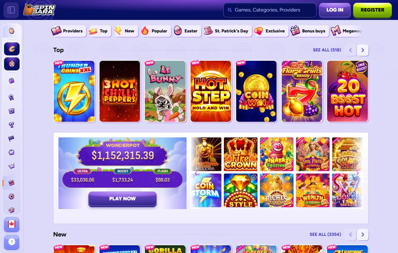 SpinBara Casino Willkommensbonus 100 Prozent bis 500 Euro mit 200 Free Spins