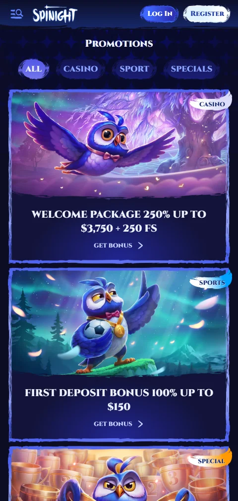 Kontobereich von Spinight Casino mit KYC-Upload und Option zum Selbstausschluss