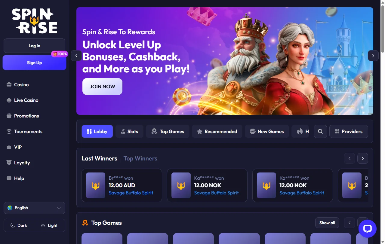 Spinrise Casino Überblick mit Willkommenspaket und Lizenzangaben für österreichische Spieler