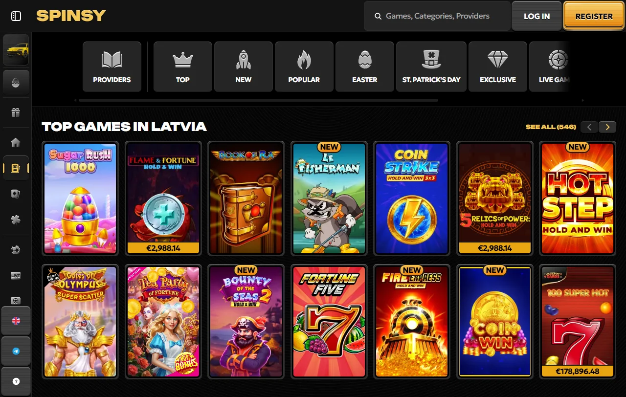 Bonusangebot bei Spinsy mit 100 % bis 500 € und 200 Free Spins