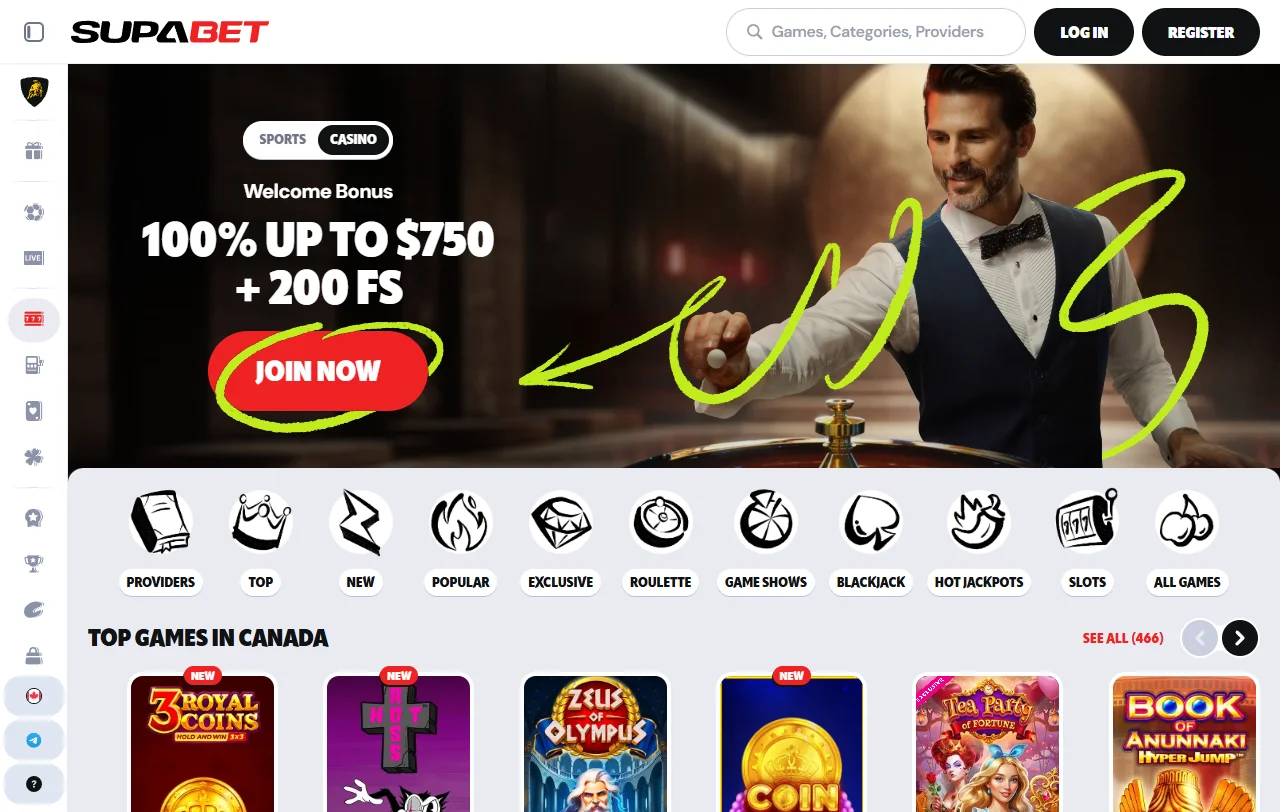 Supabet Casino im Überblick mit Casino, Sportwetten und Kontobereich für Österreich