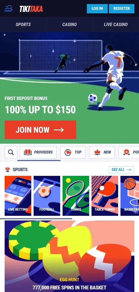 TikiTaka Casino mobil im Smartphone-Browser auf iOS und Android ohne App